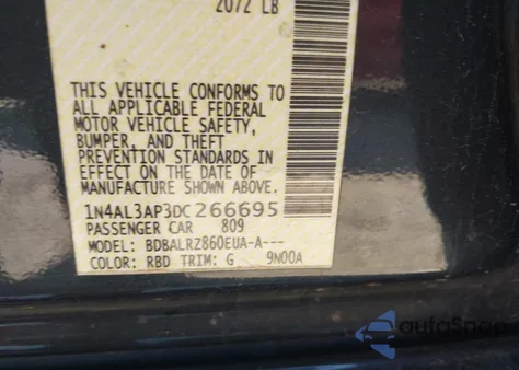 2013 Nissan Altima 2.5 S z USA, uszkodzony, nr VIN 1N4AL3AP3DC266695